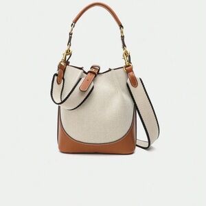 Elegant Tan and Cream Women's Bag